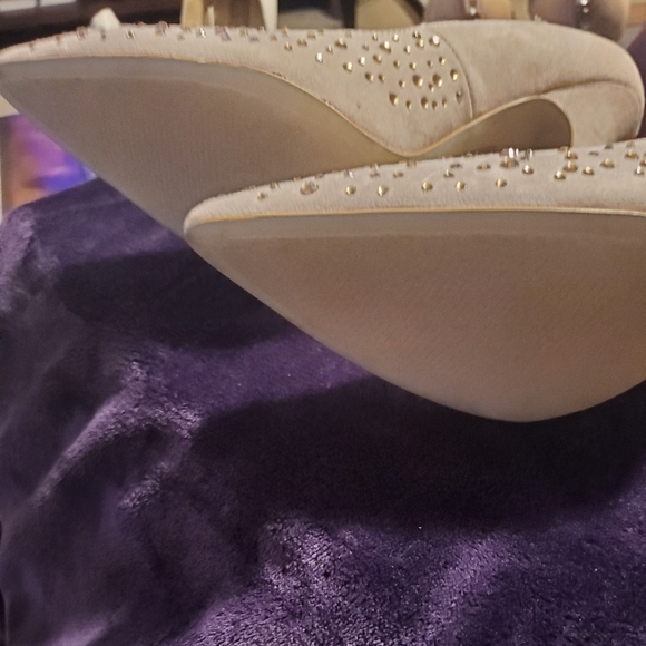 Aldo Rhinestone Suede Heel - Picture 2 of 4